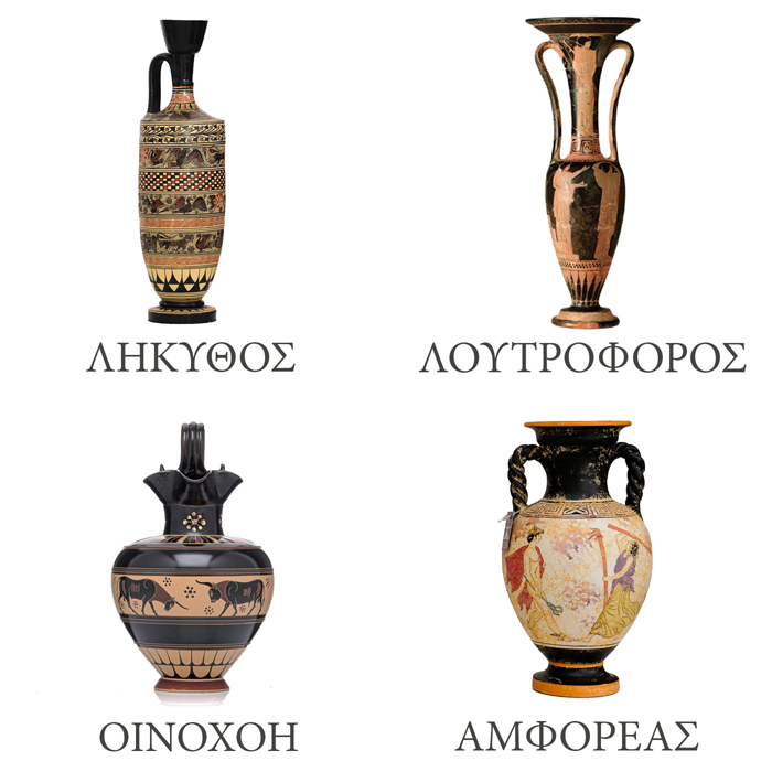 Αρχαία Ελληνικά αγγεία - Τύποι Χρήση και Ονομασία τους