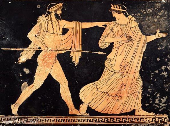 Λήκυθος με τον Δία να καταδιώκει την Νύμφη Αίγινα