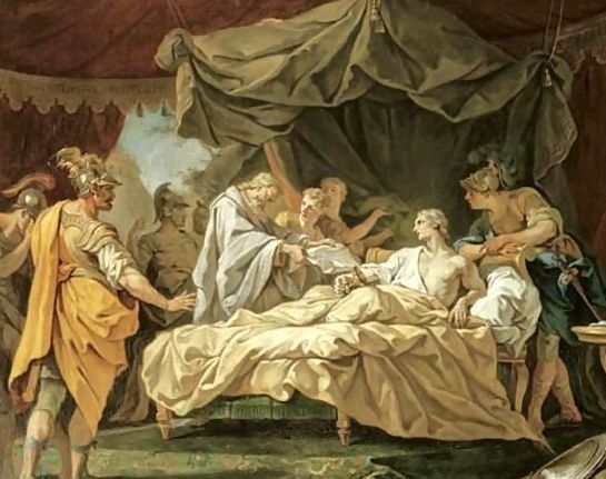 Ο Μέγας Αλέξανδρος πεθαίνει στην Βαβυλώνα