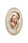 εικόνα Παναγία Βρεφοκρατούσα, oval, ζωγραφισμένη σε ξύλο, με ασήμι / 2ΕΙ0189