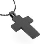 Βαπτιστικός Ανδρικός Σταυρός 241 / Ασημένιος, χειροποίητος, μαύρος επιροδιωμένος
