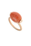 γυναικείο δαχτυλίδι. με κορνεόλη, χειροποίητο, σε ασήμι 925', επιχρυσωμένο με ροζ χρύσωμα / 2DA0294