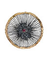 γυναικείο δαχτυλίδι, εμπνευσμένο από την φύση σε σχήμα μανιταριού, αρχαϊκής τεχνοτροπίας, χειροποίητο, σε ασήμι 925', επενδεδυμένο με χρυσό 18 καρατίων και ρουμπίνι 0,03 ct / 2DA0200 - λεπτομέρεια