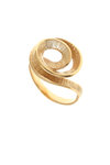 γυναικείο δαχτυλίδι, σεβαλιέ, σε σχήμα σπείρας, χειροποίητο, σε ασήμι 925', επιχρυσωμένο / 2DA0227