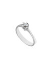 γυναικείο δαχτυλίδι, μονόπετρο με brilliant 0.18 ct, χειροποίητο,  σε λευκό χρυσό 18 καρατίων / 1DA2896