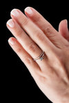 γυναικείο δαχτυλίδι, μονόπετρο με ζιργκόν, σε λευκό χρυσό Κ14 / 1DA2804 - συνοδεύεται από δαχτυλίδι σειρέ 1DA2795