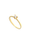 γυναικείο δαχτυλίδι, μονόπετρο με ζιργκόν, σε χρυσό Κ14 / 1DA2805