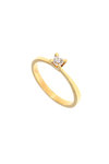 γυναικείο δαχτυλίδι, μονόπετρο με ζιργκόν, σε χρυσό Κ14 / 1DA2848