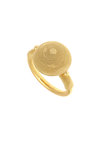γυναικείο δαχτυλίδι, σεβαλιέ, βυζαντινής τεχνοτροπίας, χειροποίητο, σε χρυσό Κ18 / 1DA2579