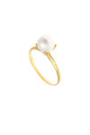 γυναικείο δαχτυλίδι με μαργαριτάρι 7 mm σε κίτρινο χρυσό Κ14 / 1DA2883