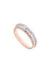 γυναικείο δαχτυλίδι, δίβερο, σειρέ, με ζιργκόν, δίχρωμο, σε λευκό και ροζ χρυσό Κ14 / 1DA2820