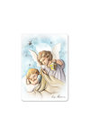 εικόνα Άγγελος - Βρέφος ζωγραφισμένη σε ξύλο με ασημένιο αστέρι και 3 στρας / 2ΕΙ0187 / 75 x 100 mm