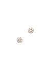 γυναικεία παιδικά σκουλαρίκια, ροζέτες με ζιργκόν, σε χρυσό Κ14 / 1SK2193 / 4.90 mm