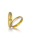βέρες γάμου - αρραβώνων, δίχρωμες σε χρυσό και λευκό χρυσό Κ9 ή Κ14 / 701 / 3,00 mm