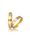 βέρες γάμου - αρραβώνων, δίχρωμες, σε χρυσό και λευκό χρυσό Κ9 ή Κ14 / 730 / 4,00 mm