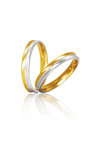 βέρες γάμου - αρραβώνων, δίχρωμες, σε χρυσό και λευκό χρυσό Κ9 ή Κ14 / S1 / 3.00 mm