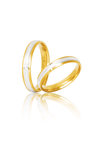 βέρες γάμου - αρραβώνων, δίχρωμες, σε χρυσό και λευκό χρυσό Κ9 ή Κ14 / S13 / 3.50 mm