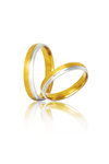 βέρες γάμου - αρραβώνων, δίχρωμες, σε χρυσό και λευκό χρυσό Κ9 ή Κ14 / S33 / 3,50 mm