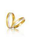 βέρες γάμου - αρραβώνων, δίχρωμες, σε χρυσό και λευκό χρυσό Κ9 ή Κ14 / S7 / 3.50 mm