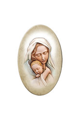 εικόνα Παναγία Βρεφοκρατούσα, oval, ζωγραφισμένη σε ξύλο / 2ΕΙ0256 logo