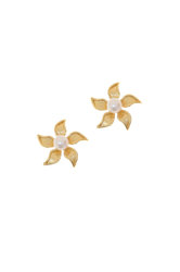 γυναικεία σκουλαρίκια, σε σχήμα αστερία, με μαργαριτάρια, σε ασήμι 925', επιχρυσωμένα / 2SK229