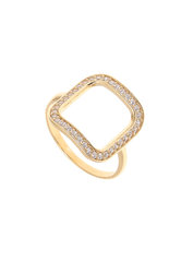 γυναικείο δαχτυλίδι, chevalier, με ζιργκόν σε χρυσό Κ14 / 1DA2874