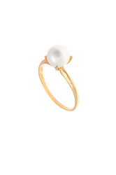 γυναικείο δαχτυλίδι, με μαργαριτάρι 7 mm, σε ροζ χρυσό Κ14 / 1DA2885