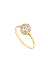 Δαχτυλίδι Ροζέτα με ζιργκόν, σε κίτρινο χρυσό Κ14 / 1DA2808 logo