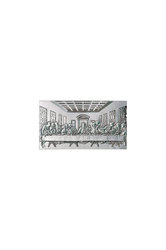 θρησκευτική ορθόδοξη εικόνα πίστης Μυστικός Δείπνος, ανάγλυφη, σε ασήμι 925' / 2ΕΙ0204 / 120 x 70 mm