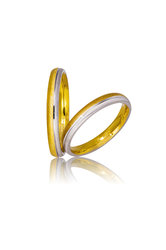 βέρες γάμου - αρραβώνων, δίχρωμες σε χρυσό και λευκό χρυσό Κ9 ή Κ14 / 701 / 3,00 mm