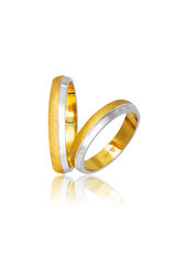 βέρες γάμου - αρραβώνων, δίχρωμες, σε χρυσό και λευκό χρυσό Κ9 ή Κ14 / 742 / 3,20 mm