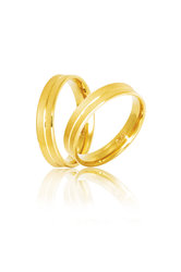 βέρες γάμου - αρραβώνων, σε χρυσό Κ9 ή Κ14 / S3 logo / 4.00 mm