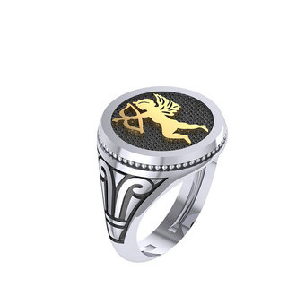 Γυναικείο Στρόγγυλο Σεβαλιέ Δαχτυλίδι σφραγίδα ΘΕΟΣ ΕΡΩΣ - 3.03 k με σχέδιο κίονα στη γάμπα / Ασημένιο, χειροποίητο, τρίχρωμο, λευκό - μαύρο με πατίνα και κίτρινο επιχρυσωμένο το θέμα του Γυναικείο Στρόγγυλο Σεβαλιέ Δαχτυλίδι σφραγίδα ΘΕΟΣ ΕΡΩΣ - 3.03 k με σχέδιο κίονα στη γάμπα / Ασημένιο, χειροποίητο, τρίχρωμο, λευκό - μαύρο με πατίνα και κίτρινο επιχρυσωμένο το θέμα του